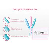 Organic Cotton Tampons, Light, Natural, 30pc Mixed Tampons, Ultra Thin Invisible Catheter Sanitary Napkins, Feminine Tampons, Unscented, Soft and Flexible Feminine Care Protection (Multicolor)