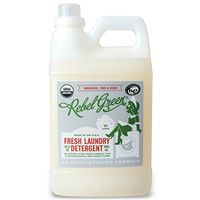 Rebel Green Natural Laundry Detergent, Certified Organic and Hypoallergenic Liquid Laundry Soap for Sensitive Skin - Unscented, 64 Loads