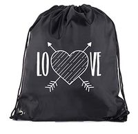 Valentine's Day Bags, Drawstring Cinch Backpacks, Valentines Day Gift Bags - 3PK Black CA2500VAL S3