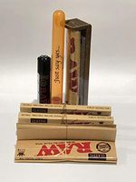 Raw Classic King Size Connoisseur (3 Packs) Raw Roller 110MM Plus Raw Black Clipper and DoobTube.