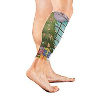 Merry Christmas Tree for Holiday Celebration Calf Compression Sleeve Breathable Leg Socks for Unisex Runner Travelers, Calf Guard for Running, Traveling and Outdoor Sports 1 Pair