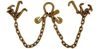 ME 5/16''x3' Tow Chain R T J Cluster Hooks Pear Link Grab Hooks Grade 70