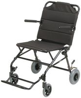 Karman Healthcare KMTV10B18B Ultra Lightweight Travel Chair with Flip Up Arms, Black, 18" Seat Width