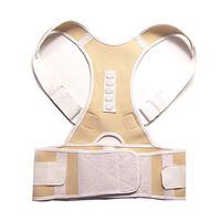 HIXGB Posture Corrector Back Support, Full Back Brace Shoulder Posture Correction for Upper and Lower Back Support, Brace to Improve Slouch, Back Pain, Thoracic Kyphosis,Nude,S