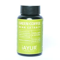 iAYUR Green Coffee Bean (50% Cga) | Tested & Certified 100% Potent, Natural, Pure & Safe - Weight Loss Formula - 500 Mg 60 Veg Caps