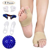 Bunion Corrector and Bunion Care Kit for Tailors Bunion, Hallux Valgus, Big Toe Joint, Hammer Toe, Toe Separators Spacers Straighteners Splint with Foot Massage Ball