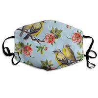 Face Mask Rose Flower Floral Bird Fabulous Cycling Half Face Earloop Dust Mask for Men