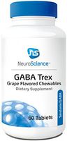 NeuroScience GABA Trex - L-Theanine Chewables to Support Calm and Sleep in Adults & Children (60 Grape Flavor Chewable Tablets)