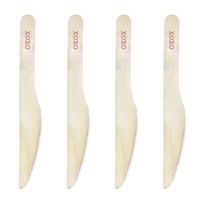 Dress My Cupcake Natural Wood Candy 500-Pack Buffet Knives DIY Kit, XOXO, Coral