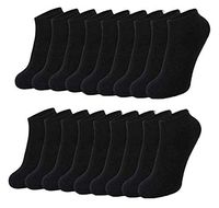 8 Pairs No Show Socks for Men Women Cotton Athletic Running Socks Thin Non Slip Casual Ankle Socks Low Cut Socks (Black)