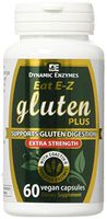 Eat E-Z Gluten+ (60 Vegan Capsules) - Gluten Digestion, Leaky Gut, DPP VI, Proteases, Non-GMO, Plant Based