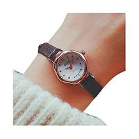 Elevin(TM)🌹🌹 Women Quartz Analog Wrist Small Dial Delicate Watch Luxury Business Watches (Coffee)