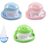 Daily-buy 4PCS Hair Floating Pet Fur Catcher Lint Fluff Grabbing Washing Machine Laundry Ball Remover Filter Bags Random Color