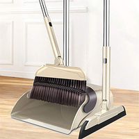 Upright Broom Combo Household Cleaning Broom Combination Soft Broom Dustpan Pan Set For Kitchen Bedroom for Home Kitchen (Color : Beige, Size : 28x90cm)