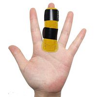 Finger Splint/Mallet Finger Brace, Adjustable Fixing Belt with Built-in Aluminium Support for Finger Tendon Release and Pain Relief (Yellow)