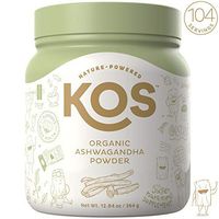 KOS Organic Ashwagandha Powder - Natural Anxiety Relief, Mood Enhancing Raw Ashwagandha Root Powder - USDA Organic, Mood Balancing, Immunity Enhancing Plant Based Ingredient, 364g, 104 Servings