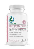 Saffron Pure All Natural | High Potency Extract | Increase Energy Levels | Supports Weight Loss | Helps to Boost Metabolism | 60 Veggie Capsules