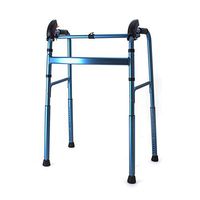 Walker Can Go Up and Down Stairs Health Care Folding Walking Frame Lightweight Aluminum Adjustable Height