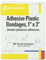 First Aid Only 1" X 3" Plastic Bandage, 250 Count Box