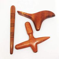 Pack 3 Wing, Foot Stick, X-Shape Wooden Massage Tool for Hand Back Neck Shoulder Body Reflexology Muscle Trigger Point Self Relief Manual Thailand