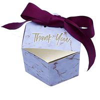 Creative Marble Wedding Candy Box Wedding Party Supplies Gift Boxes Baby Shower Favors Chocolate Packing Box Bag (Maroon, 100pcs)