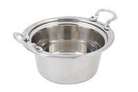 Bon Chef 5460HRSS Casseole, Laurel on the Rim with Round Handles, Stainless Steel