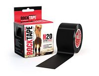 RockTape H2O 2-Inch Highly Water-Resistant Kinesiology Tape, 16.4-Foot Continuous Roll, H2O Black
