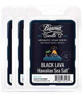 3 Packs of Beamer Candle Co. Aromatic Home Series Wax Drops, 6-Count Pack - Black Lava Hawaiian Sea Salt Scent + Beamer Smoke Sticker