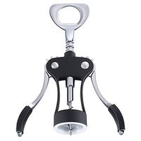 Stainless Steel Wing Corkscrew Wine Opener, Waiters Corkscrew Cork and Beer Cap Bottles Opener Remover, Used in Kitchen Restaurant Chateau and Bars