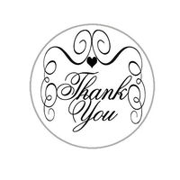 Thank You Envelope Seals - 1.2" Thank You Stickers - 144 Stickers (Fancy)