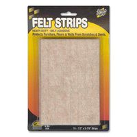 Felt Pads, 1/2"x5-7/8", 16/PK, Beige [Set of 2]