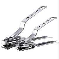 360 Degree Rotating Head Stainless Steel Nail Clippers Fingernail & Toenail Cutter Trimmer Tools for Personal Hand/Foot Care, Manicure and Pedicure 2 Pcs Large+ Small