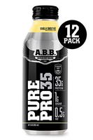 American Body Building Pure Pro 35, Premium Protein Shakes, Muscle Recovery, HI-Protein, Low Fat, Low Sugar, Vanilla Smoothie Flavored Ready to Drink 12 oz Bottles, 12 Count