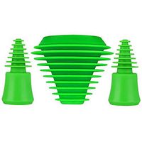 Tech Universal Cleaning Plugs + Caps BPerfect for Storage, Cleaning and Odor Proofing Glass Water Pipes/Rigs (1 Large+2 Medium)