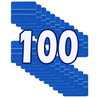 Stellar (100 Pack) Blue Hand Applicator Squeegee, Decal Vinyl Wrap Handy Tool