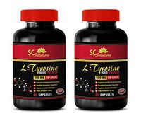 Mental Health - L TYROSINE 500MG - Mood Enhancer - Immune System Booster - 2 Bottles (120 Capsules)