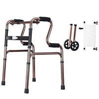 Adjustable Rollator Walkers with Seat Rolling Ultra Walker, Folding with 5-inch Wheels Supports Up to 230 lbs