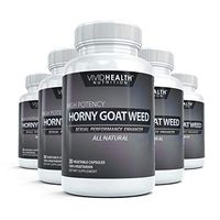 Highest Potency Horny Goat Weed 600mg by Vivid Health Nutrition. All Natural Vegan Formula - 30 Capsules per Bottle (5)