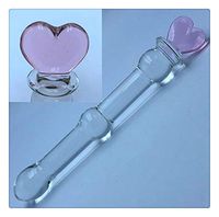 Carinloing Caring Cute Girl Love Heart Ended Crystal Pyrex Glass Dillido Penniis Toys Personal Wand