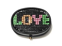 Rhinestone Small Oval Light Up Two Compartment Pill Organizer Case Box (Style 632C)