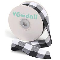 Buffalo Ribbon Decoration-25 Yards ×1.5 Inch White and Black Gingham Ribbon, Decorate Your House,Staircase and DIY Any Kind of Style You Like