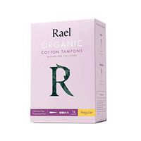 Rael Organic Cotton BPA-Free Applicator Tampons, Regular, 16 Tampons (Pack of 2)