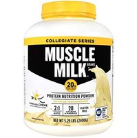 Muscle Milk Collegiate Protein Powder, Vanilla 'N Crème, 20g Protein, 5.29 Pound