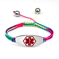 StickyJ USA Tropic Macrame Medical Alert Bracelet