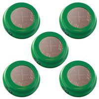 5pc Button 80mAh Rechargable 1.2V NiMH Flat Top Batteries for use with high power static applications (Telecoms UPS and Smart grid) radio controlled devices electric tools electric mopeds USA SHIP