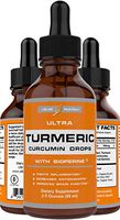 Turmeric Curcumin with Bioperine Drops offering Best Absorption. Turmeric Extract with Black Pepper for Back Pain Relief, Neck Pain Relief, Joint Support. an Amazing Anti Inflammatory Supplement