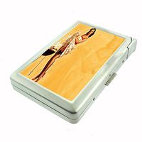 Vintage Retro Sexy Bridesmaid Party Cigarette Case with Built In Lighter Pin Up Girl-060