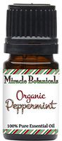 Miracle Botanicals Peppermint Essential Oil - Organic - 100% Pure Mentha Piperita - Therapeutic Grade (5ml)