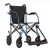 Alloeliey Wheelchairs, Self-Propelled Wheelchairs Old Man Folding Walker Multi-Function Trolley Disabled Scooter Portable Travel Shopping Cart Mobility Aid