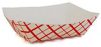 SNL 3lb Paper Food Trays, Durable, Made in USA. Holds Nachos, Fries, Hot Corn Dogs, Ice Cream and more. - 3 Pound Capacity, 250 Pack.